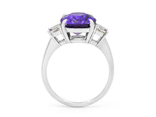 Load image into Gallery viewer, Kazanjian Purple Sapphire, 6.21 carats, and Diamond Ring, in Platinum
