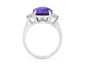 Kazanjian Purple Sapphire, 6.21 carats, and Diamond Ring, in Platinum