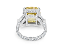 Load image into Gallery viewer, Kazanjian Yellow Sapphire, 11.69 carats, and Diamond Ring in Platinum
