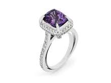 Load image into Gallery viewer, Kazanjian Purple Sapphire, 3.99 carats, and Diamond Ring, in Platinum
