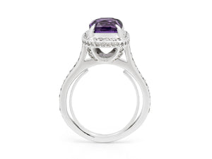 Kazanjian Purple Sapphire, 3.99 carats, and Diamond Ring, in Platinum