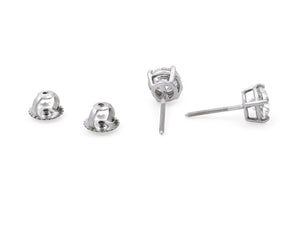 Kazanjian Round Diamond, 2.0 carats, Studs in 18K White Gold