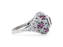 Load image into Gallery viewer, Kazanjian Ruby &amp; Diamond Ring, in 18K White Gold
