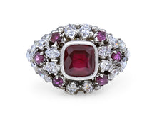 Load image into Gallery viewer, Kazanjian Ruby &amp; Diamond Ring, in 18K White Gold
