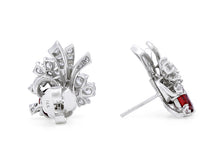 Load image into Gallery viewer, Kazanjian Ruby, 3.59 carats, and Diamond Earrings, in Platinum
