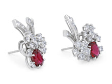 Load image into Gallery viewer, Kazanjian Ruby, 3.59 carats, and Diamond Earrings, in Platinum
