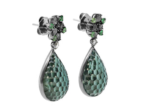 Kazanjian Tourmaline Earrings, in 18K Black Rhodium Plated White Gold