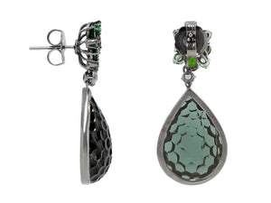 Kazanjian Tourmaline Earrings, in 18K Black Rhodium Plated White Gold