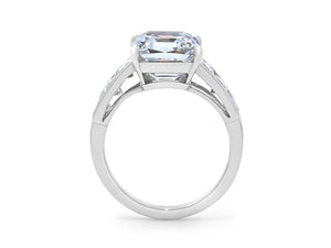 Kazanjian Asscher Cut Diamond, 5.61 Carats, Ring in Platinum