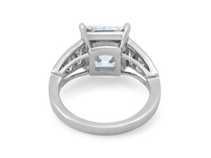 Kazanjian Asscher Cut Diamond, 5.61 Carats, Ring in Platinum