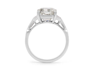 Kazanjian Asscher Cut Diamond, 4.17 carats, Ring in Platinum