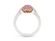 Load image into Gallery viewer, Kazanjian Fancy Vivid Pink Diamond, 0.64 carats, Ring in Platinum
