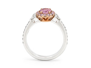Kazanjian Fancy Vivid Pink Diamond, 0.64 carats, Ring in Platinum