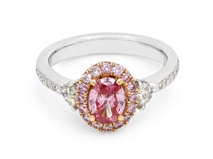 Kazanjian Fancy Vivid Pink Diamond, 0.64 carats, Ring in Platinum