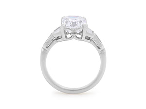 Kazanjian Asscher Cut Diamond, 3.02 carats, Ring in Platinum