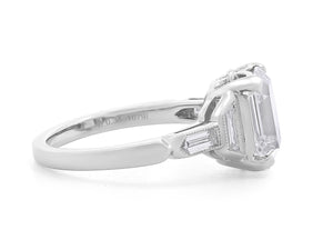 Kazanjian Asscher Cut Diamond, 3.02 carats, Ring in Platinum