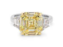 Load image into Gallery viewer, Kazanjian Fancy Intense Yellow Diamond, 8.17 carats, Ring in Platinum &amp; 18K Yellow Gold
