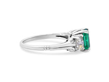 Load image into Gallery viewer, Kazanjian Emerald, 1.21 Carats, &amp; Diamond Ring in Platinum
