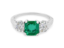 Load image into Gallery viewer, Kazanjian Emerald, 1.21 Carats, &amp; Diamond Ring in Platinum
