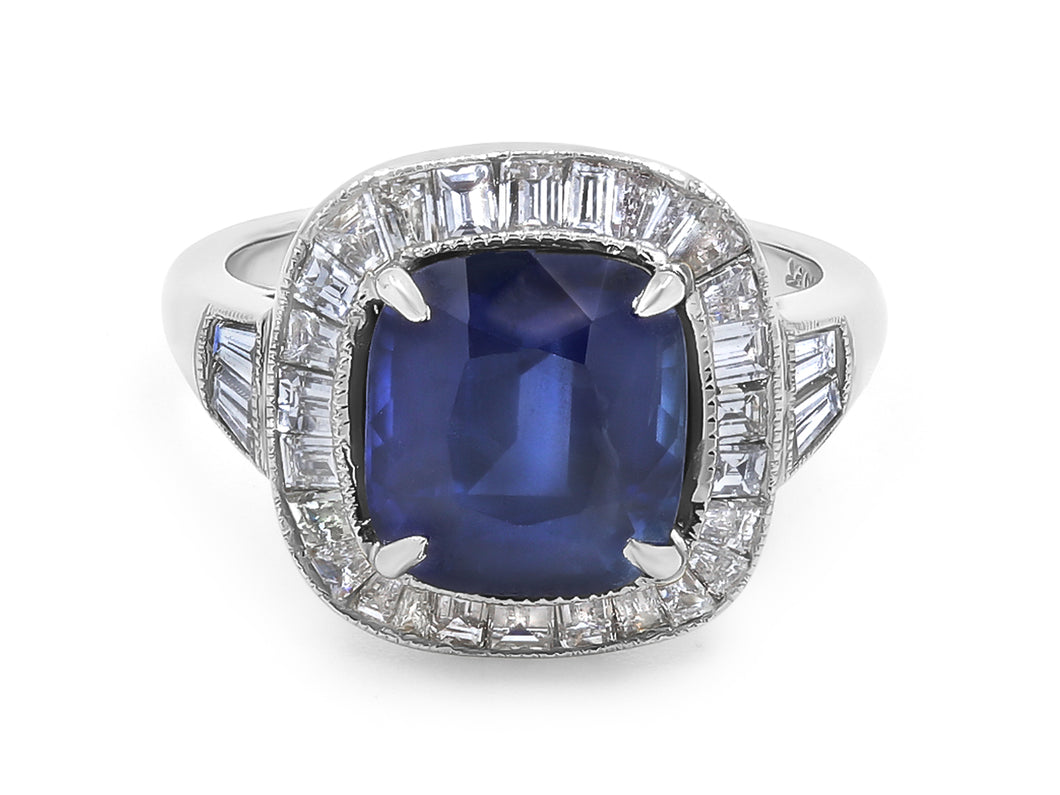 Kazanjian Sapphire, 6.20 carats, Ring, in Platinum & 18K Yellow Gold