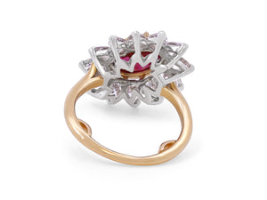 Kazanjian Oval Ruby, 2.43 carats, and Diamond Ring in Platinum & 18K Yellow Gold