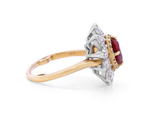 Load image into Gallery viewer, Kazanjian Oval Ruby, 2.43 carats, and Diamond Ring in Platinum &amp; 18K Yellow Gold
