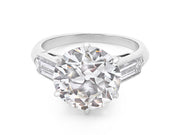 Round Brilliant Cut Diamond, 5.04 Carats, Ring in Platinum