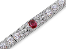 Load image into Gallery viewer, Ruby &amp; Diamond Bracelet, by Fougeray
