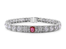 Load image into Gallery viewer, Ruby &amp; Diamond Bracelet, by Fougeray
