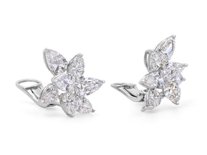 Kazanjian Diamond, 8.84 Carats, Cluster Earrings, in Platinum