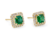 Load image into Gallery viewer, Kazanjian Emerald Studs in 14K Yellow Gold
