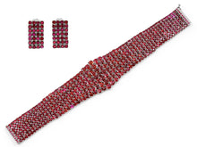 Load image into Gallery viewer, Kazanjian Ruby Bracelet &amp; Earrings Set in Platinum
