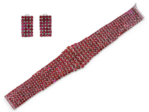 Kazanjian Ruby Bracelet & Earrings Set in Platinum