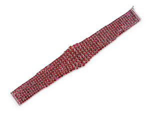 Kazanjian Ruby Bracelet & Earrings Set in Platinum