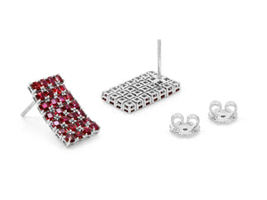 Kazanjian Ruby Bracelet & Earrings Set in Platinum