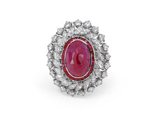 Load image into Gallery viewer, Kazanjian Concave Star Ruby, 6.31 carats, &amp; Diamond Ring in Platinum

