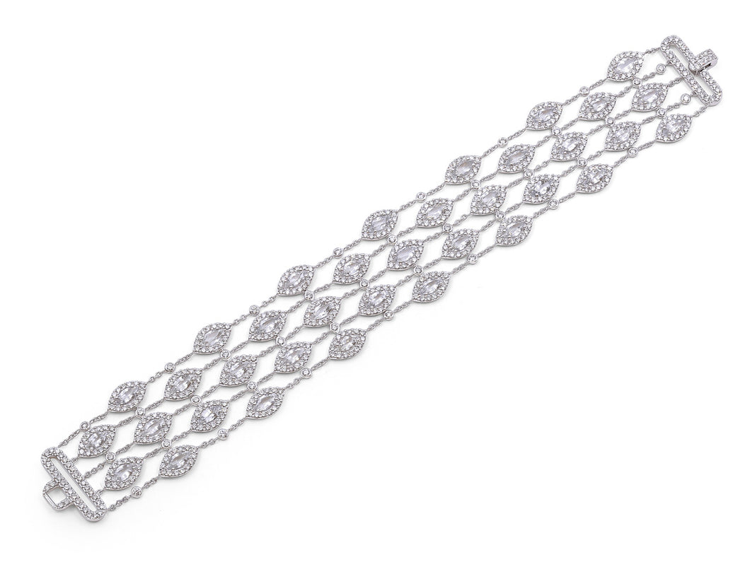 Kazanjian White Sapphire & Diamond Bracelet