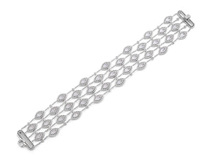 Kazanjian White Sapphire & Diamond Bracelet