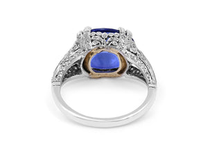 Kazanjian Sapphire, 12.80 carats, & Diamond Ring in Platinum