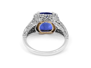 Kazanjian Sapphire, 12.80 carats, & Diamond Ring in Platinum