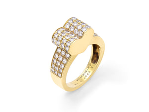 Pavé Diamond Cocktail Ring in 18K Yellow Gold by Van Cleef & Arpels