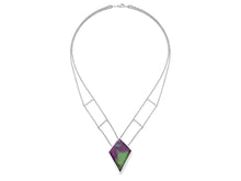 Load image into Gallery viewer, Kazanjian Ruby Zoisite Necklace in 14K White Gold
