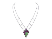 Load image into Gallery viewer, Kazanjian Ruby Zoisite Necklace in 14K White Gold
