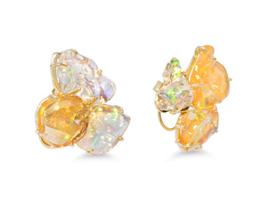 Kazanjian Mexican Opal Earrings in 18K Yellow Gold