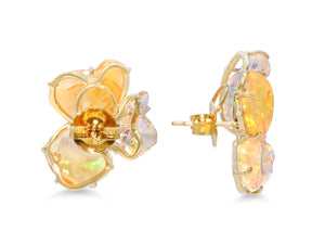 Kazanjian Mexican Opal Earrings in 18K Yellow Gold