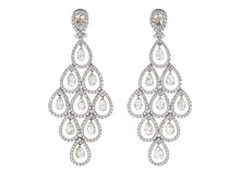 Load image into Gallery viewer, Kazanjian Diamond Chandelier Earrings in 18K White Gold
