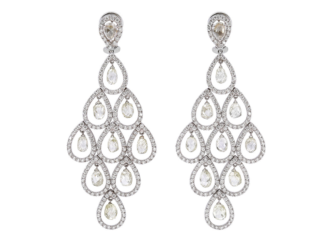 Kazanjian Diamond Chandelier Earrings in 18K White Gold