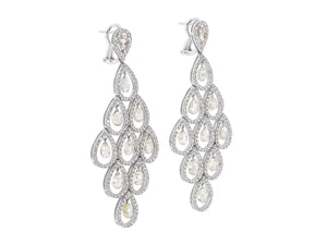 Kazanjian Diamond Chandelier Earrings in 18K White Gold