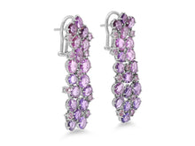 Load image into Gallery viewer, Kazanjian Pink Sapphire Cluster Earrings in 18K White Gold
