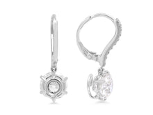 Load image into Gallery viewer, Kazanjian European Cut Diamond Pendant Earrings in 18K White Gold
